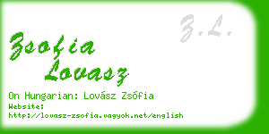 zsofia lovasz business card