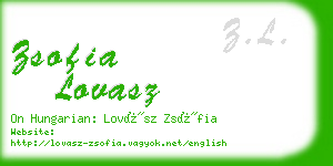 zsofia lovasz business card